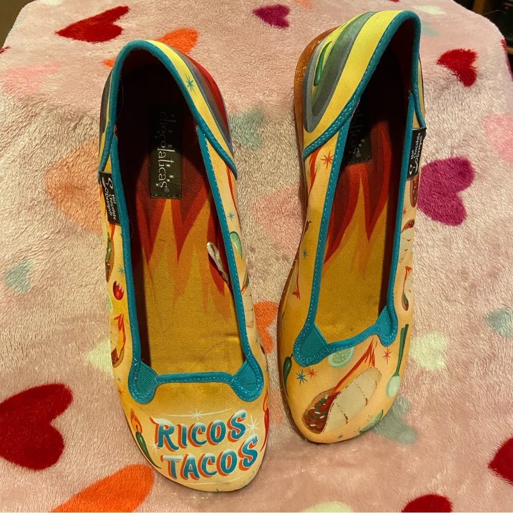 Hot Chocolate Rico’s Taco Fabric Flats